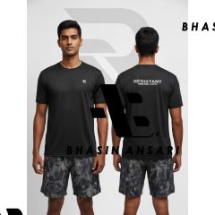 Active Wear T-shirt - Black / Cotton