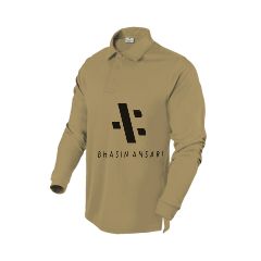 T-Shirt Polo - Beige Full Sleeve