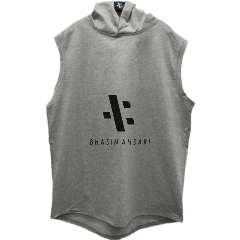Men's Sleeveless Hoodie - Grey