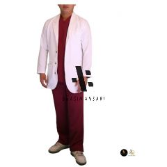 Premium white lab coat for doctors in Kuwait
Medical professional wearing a high-quality lab coat in Kuwait
Buy durable and stylish doctor coats in Kuwait online
Hospital lab coat with pockets for healthcare professionals in Kuwait