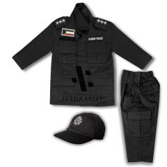 Boys Police Suit Black-Kids