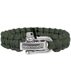 Pentagon Survival Bracelet Camo Green