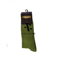 RIB WEAVE SOCKS - Green