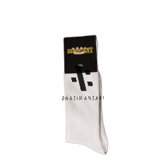 RIB WEAVE SOCKS - WHITE