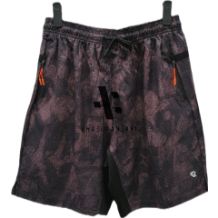 Active Wear Shorts - Black / Red