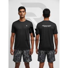 Active Wear T-shirt - Black / Cotton
